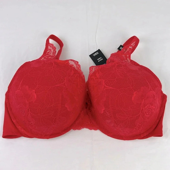 Torrid Curves Women’s 44DDD Push Up Bra Underwire Lace Padded Convertible Strap - Picture 1 of 7